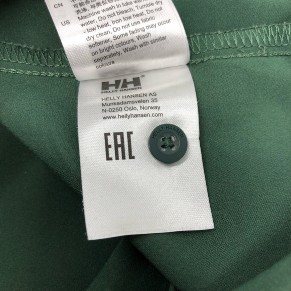 2/$30 HELLY Hansen Shirt Performance Quick Dry Button Down Short Sleeve Large - Picture 7 of 12